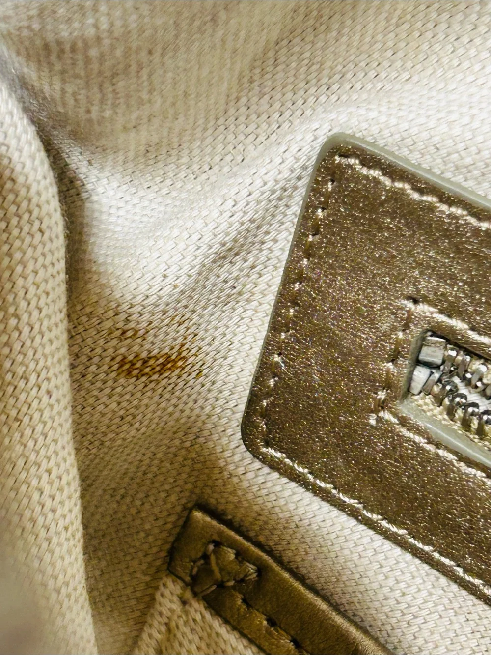 Michael Kors Golden Metallic Leather bag
